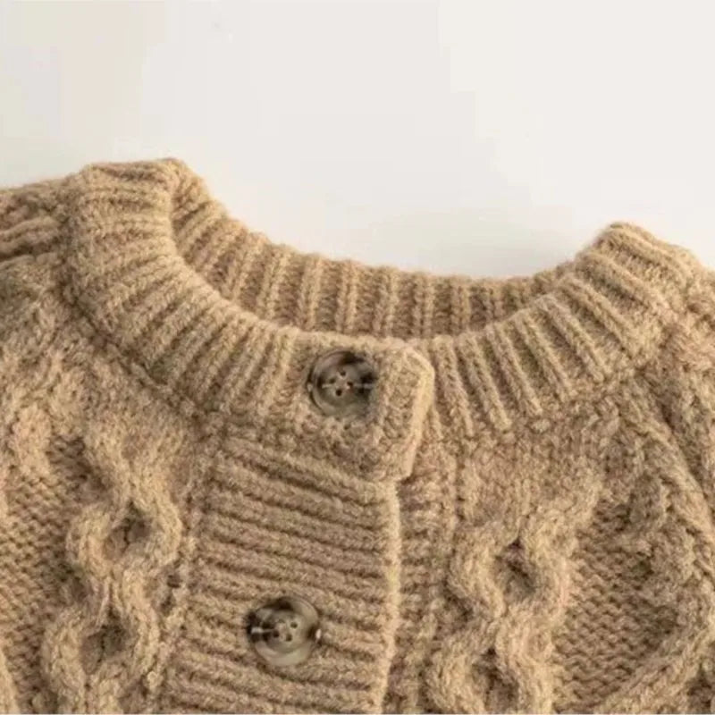 Fashion Baby Girl Boy Knit Cardigan Infant Toddler Child Sweater Autumn Winter Spring Knitwear Coat Baby Clothes 12M-7Y