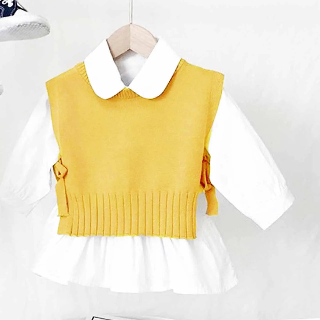 2023 Spring Autumn Baby Girls Sweet Candy Color  Knitting Sweater  Outfits